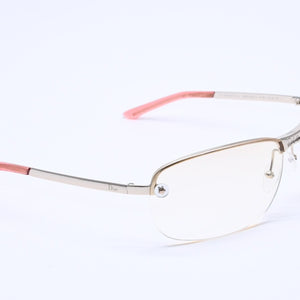 Christian Dior ADIORABLE 5 Half Rim Sunglasses 3YGIJ Size 64□16 115 Silver Yellow Good Condition Used 4a004434