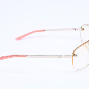 Christian Dior ADIORABLE 5 Half Rim Sunglasses 3YGIJ Size 64□16 115 Silver Yellow Good Condition Used 4a004434