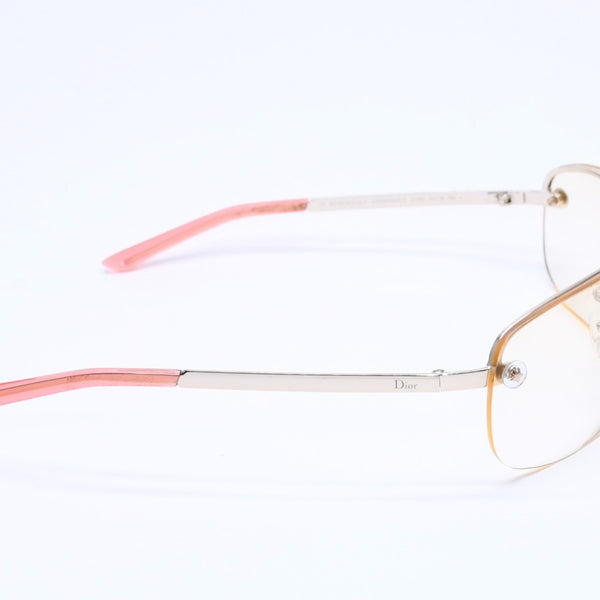 Christian Dior ADIORABLE 5 Half Rim Sunglasses 3YGIJ Size 64□16 115 Silver Yellow Good Condition Used 4a004434