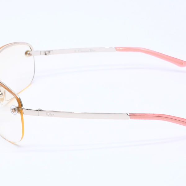 Christian Dior ADIORABLE 5 Half Rim Sunglasses 3YGIJ Size 64□16 115 Silver Yellow Good Condition Used 4a004434