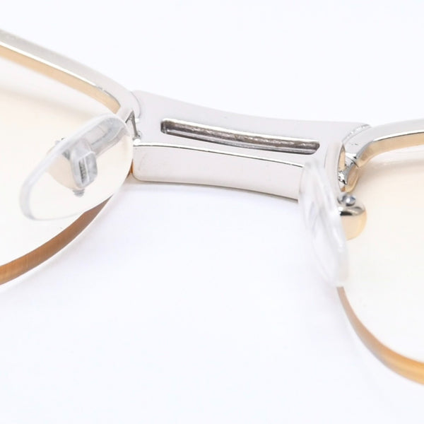 Christian Dior ADIORABLE 5 Half Rim Sunglasses 3YGIJ Size 64□16 115 Silver Yellow Good Condition Used 4a004434