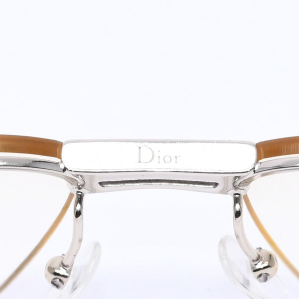 Christian Dior ADIORABLE 5 Half Rim Sunglasses 3YGIJ Size 64□16 115 Silver Yellow Good Condition Used 4a004434