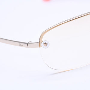 Christian Dior ADIORABLE 5 Half Rim Sunglasses 3YGIJ Size 64□16 115 Silver Yellow Good Condition Used 4a004434