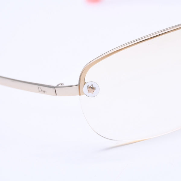 Christian Dior ADIORABLE 5 Half Rim Sunglasses 3YGIJ Size 64□16 115 Silver Yellow Good Condition Used 4a004434