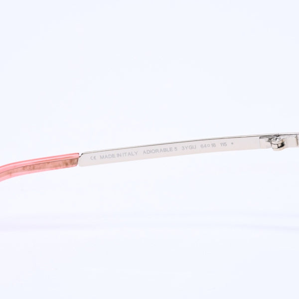 Christian Dior ADIORABLE 5 Half Rim Sunglasses 3YGIJ Size 64□16 115 Silver Yellow Good Condition Used 4a004434