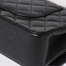 Load image into Gallery viewer, 新品同様 CHANEL シャネル マトラッセ25 ダブルチェーンショルダー ダブルフラップ 14番台 ココマーク キャビアスキン ブラック シルバー金具 中古 4a004468