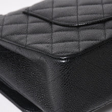 Load image into Gallery viewer, 新品同様 CHANEL シャネル マトラッセ25 ダブルチェーンショルダー ダブルフラップ 14番台 ココマーク キャビアスキン ブラック シルバー金具 中古 4a004468