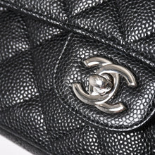 Load image into Gallery viewer, 新品同様 CHANEL シャネル マトラッセ25 ダブルチェーンショルダー ダブルフラップ 14番台 ココマーク キャビアスキン ブラック シルバー金具 中古 4a004468