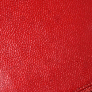Very Good Condition CHANEL Mini Matelasse 16 Chain Shoulder Bag No. 16 Caviar Skin Red Silver Hardware Used 4a004588