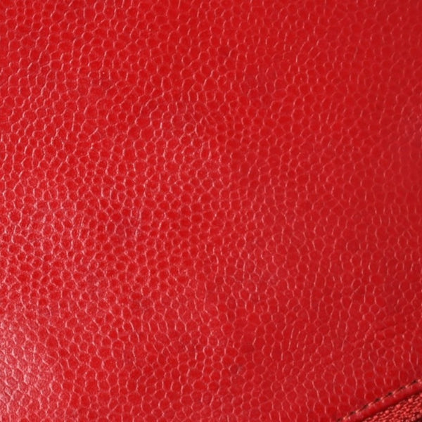 Very Good Condition CHANEL Mini Matelasse 16 Chain Shoulder Bag No. 16 Caviar Skin Red Silver Hardware Used 4a004588