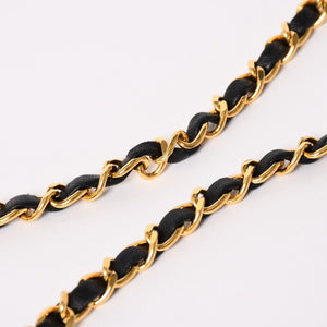 Very Good Condition CHANEL Matelasse Chain Shoulder Bag Coco Mark No. 1 Lambskin Black Gold Hardware Used 4a004472