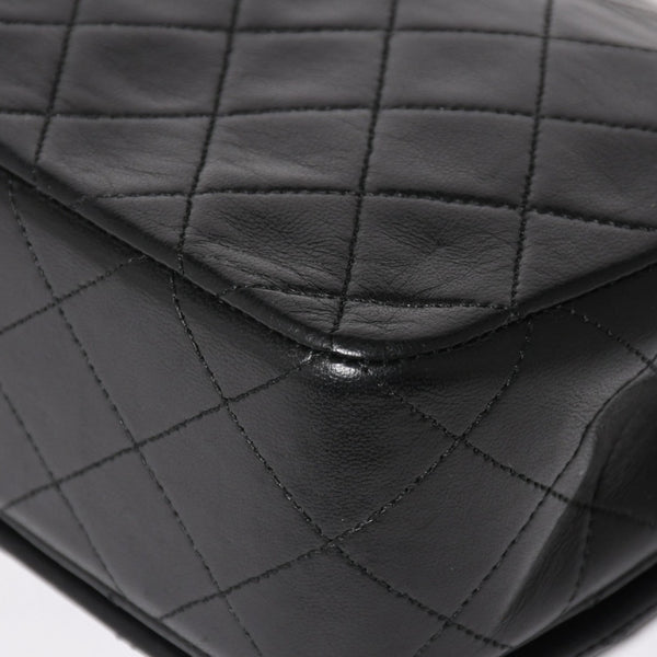 Very Good Condition CHANEL Matelasse Chain Shoulder Bag Coco Mark No. 1 Lambskin Black Gold Hardware Used 4a004472