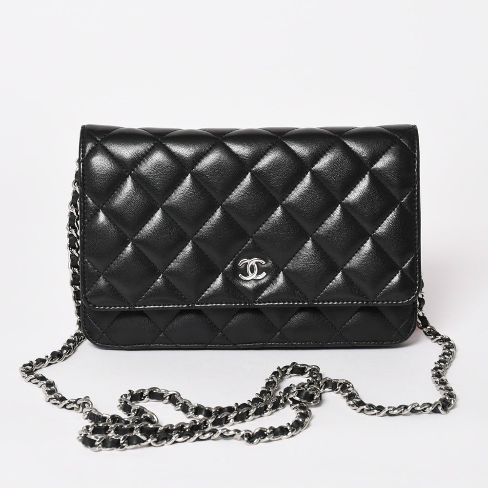 極美品 CHANEL シャネル タイムレスクラシックライン クラシック チェーンウォレット A33814 16番台 ココマーク ラムスキン 中古 4a003973