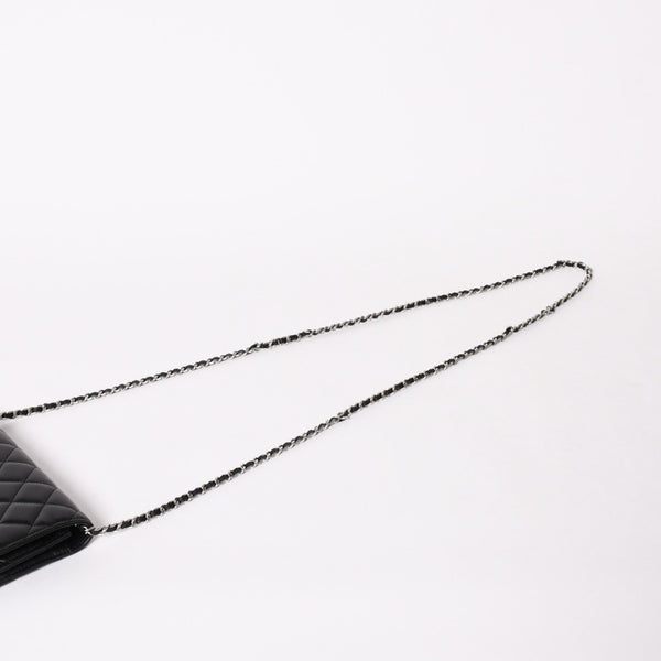 Very Good Condition CHANEL Timeless Classic Line Classic Chain Wallet A33814 16th Series Coco Mark Lambskin Used 4a003973