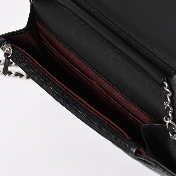 Very Good Condition CHANEL Timeless Classic Line Classic Chain Wallet A33814 16th Series Coco Mark Lambskin Used 4a003973