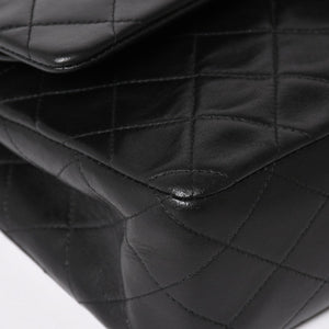 CHANEL シャネル マトラッセ25 Wフラップ Wチェーンショルダーバッグ 4番台 ラムスキン ココマーク ブラック ゴールド金具 美品 中古 4a004239