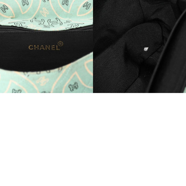 CHANEL シャネル デカマトラッセ33 Sフラップ Sチェーンショルダーバッグ ココマーク ペイズリー ライトブルー ゴールド金具 良品 中古 4a004589