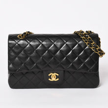 画像をギャラリービューアに読み込む, 極美品 CHANEL シャネル マトラッセ25 Wフラップ Wチェーンショルダーバッグ A01112 2番台 ラムスキン ココマーク ブラック 中古 4a003285