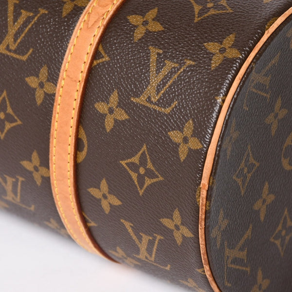 LOUIS VUITTON Papillon 30 GM Handbag M51365 Monogram Gold Metal Fittings Cylindrical Good Condition Used 4a004616