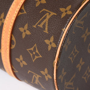 LOUIS VUITTON Papillon 30 GM Handbag M51365 Monogram Gold Metal Fittings Cylindrical Good Condition Used 4a004616