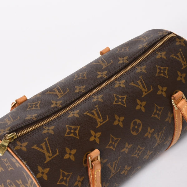 LOUIS VUITTON Papillon 30 GM Handbag M51365 Monogram Gold Metal Fittings Cylindrical Good Condition Used 4a004616