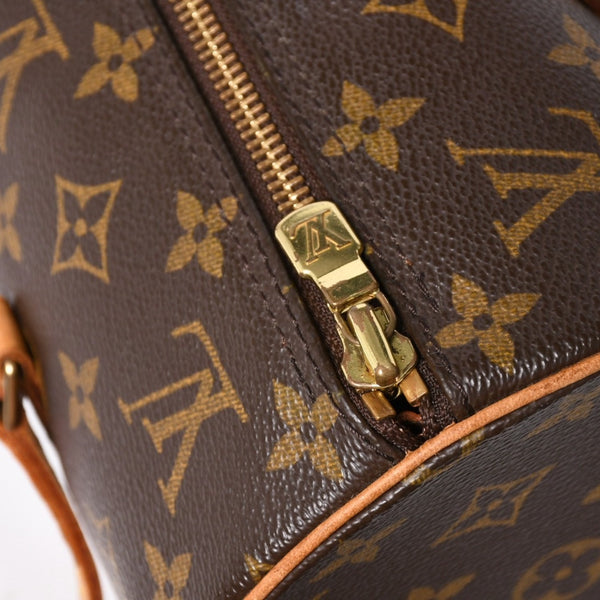 LOUIS VUITTON Papillon 30 GM Handbag M51365 Monogram Gold Metal Fittings Cylindrical Good Condition Used 4a004616