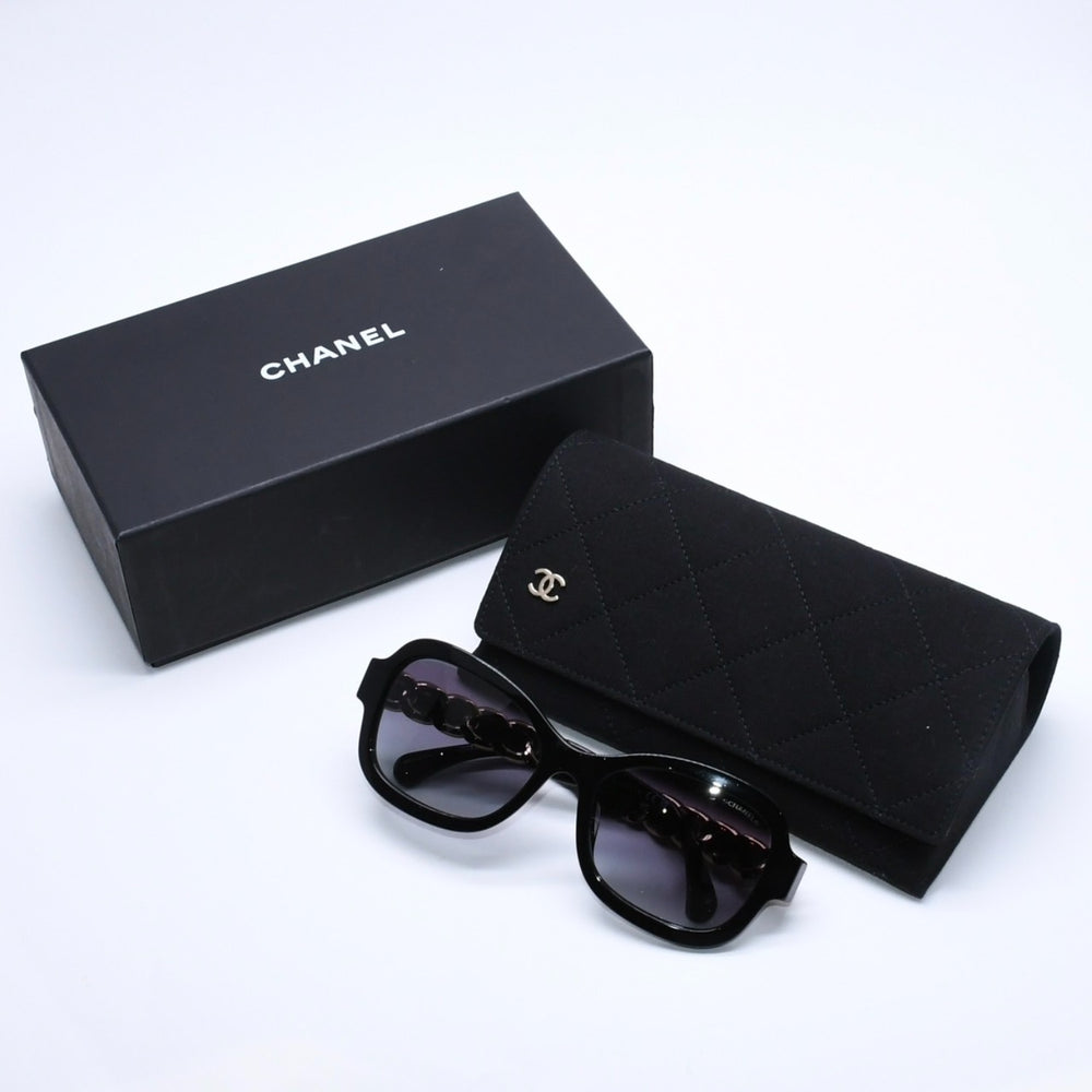 極美品 CHANEL シャネル サングラス アイウェア ココマーク 5465-Q-A c.622/S6 サイズ55□18 140 ブラウン 中古 4a004476