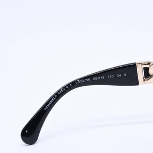 極美品 CHANEL シャネル サングラス アイウェア ココマーク 5465-Q-A c.622/S6 サイズ55□18 140 ブラウン 中古 4a004476