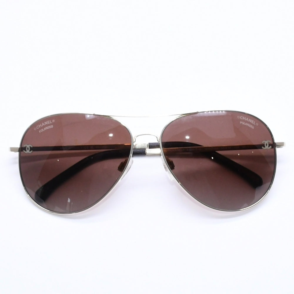 極美品 CHANEL シャネル サングラス アイウェア ココマーク 4189-T-Q.N395/S91678/3 サイズ59□14 135 ブラウン 中古 4a004483
