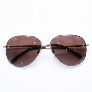 Mint condition CHANEL sunglasses eyewear with Coco Mark 4189-T-Q.N395/S91678/3 Size 59□14 135 Brown Used 4a004483