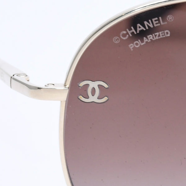 Mint condition CHANEL sunglasses eyewear with Coco Mark 4189-T-Q.N395/S91678/3 Size 59□14 135 Brown Used 4a004483