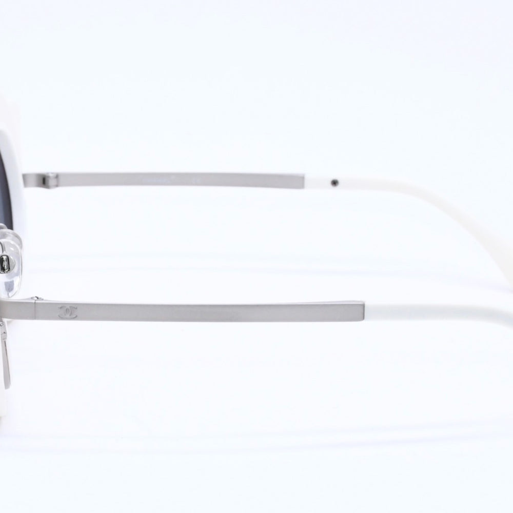 極美品 CHANEL シャネル Sunglasses サングラス 71198 カメリアフレームサングラス White 白 中古 4a004488