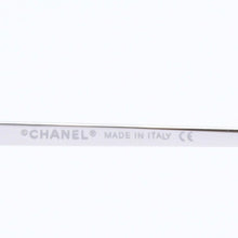 画像をギャラリービューアに読み込む, 極美品 CHANEL シャネル リムレス サングラス アイウェア 4017-D c.124/55 サイズ62□17 120 ココマーク ブルー ラインストーン 中古 4a004478