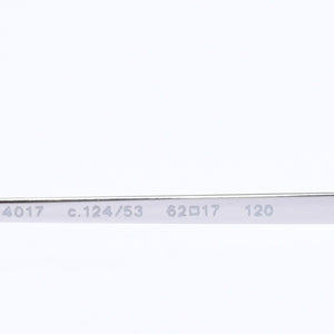 極美品 CHANEL シャネル リムレス サングラス アイウェア 4017 c.124/53 サイズ62□17 120 ココマーク ブルー シルバー 中古 4a004475