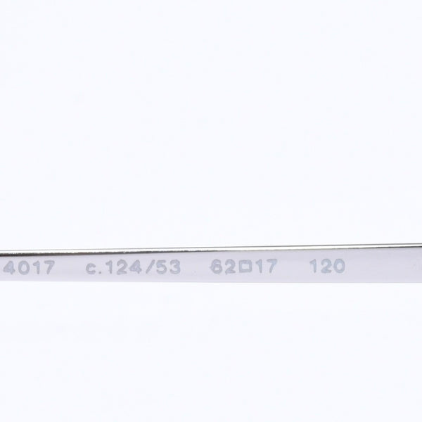極美品 CHANEL シャネル リムレス サングラス アイウェア 4017 c.124/53 サイズ62□17 120 ココマーク ブルー シルバー 中古 4a004475