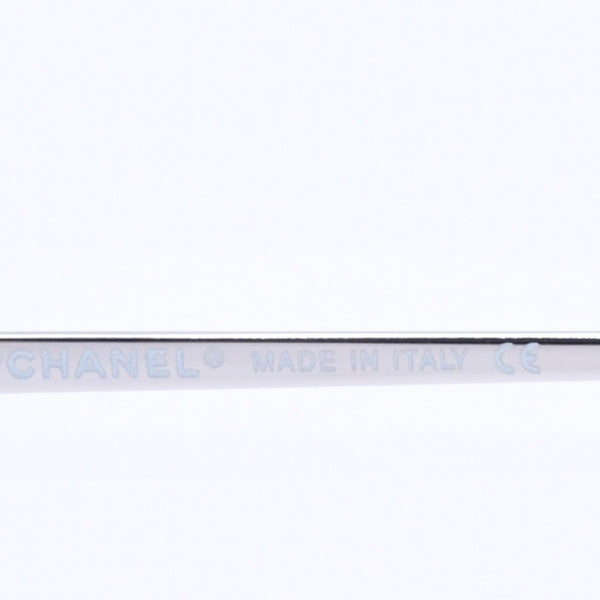 極美品 CHANEL シャネル リムレス サングラス アイウェア 4017 c.124/53 サイズ62□17 120 ココマーク ブルー シルバー 中古 4a004475