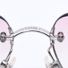 画像をギャラリービューアに読み込む, 新品未使用 CHANEL シャネル リムレス サングラス アイウェア 4017-D c.124/58 サイズ62□17 120 ココマーク ラインストーン ピンク 中古 4a004490