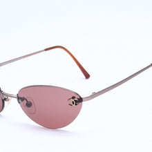 Load image into Gallery viewer, CHANEL シャネル リムレス サングラス アイウェア 4003 c.116/75 サイズ53□19 130 ココマーク ブラウン 美品 中古 4a004594
