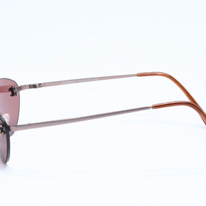 CHANEL Rimless Sunglasses Eyewear 4003 c.116/75 Size 53□19 130 Coco Mark Brown Good Condition Used 4a004594