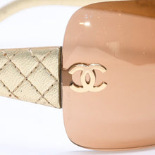 画像をギャラリービューアに読み込む, 極美品 CHANEL シャネル シールドサングラス アイウェア 4157-Q c.370/6H サイズ120 ココマーク マトラッセテンプル 中古 4a004477