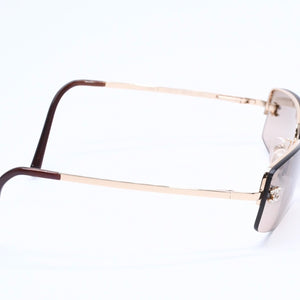 極美品 CHANEL シャネル サングラス アイウェア 4093-B c.125/13 サイズ56□16 130 ココマーク ラインストーン ブラウン 中古 4a004479
