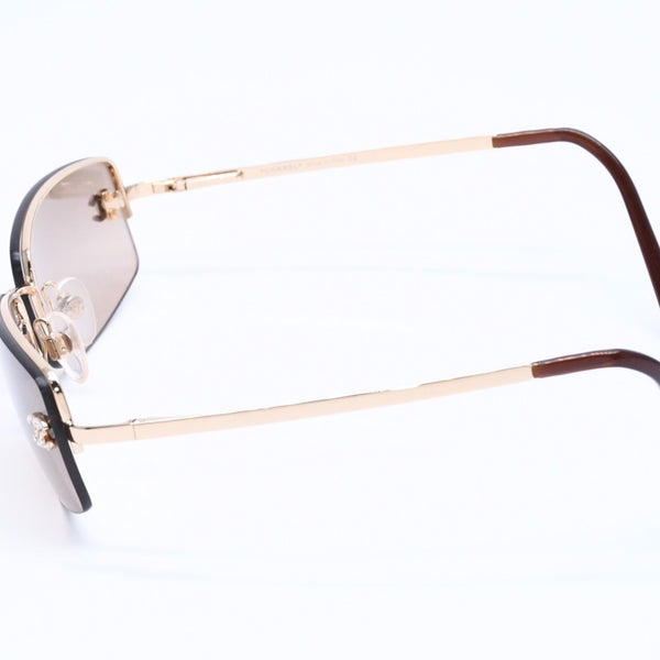 極美品 CHANEL シャネル サングラス アイウェア 4093-B c.125/13 サイズ56□16 130 ココマーク ラインストーン ブラウン 中古 4a004479