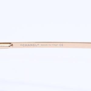 極美品 CHANEL シャネル サングラス アイウェア 4093-B c.125/13 サイズ56□16 130 ココマーク ラインストーン ブラウン 中古 4a004479