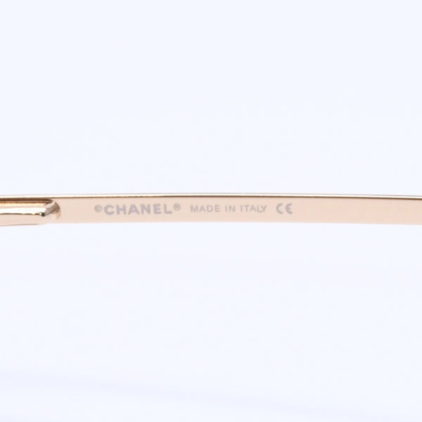 極美品 CHANEL シャネル サングラス アイウェア 4093-B c.125/13 サイズ56□16 130 ココマーク ラインストーン ブラウン 中古 4a004479