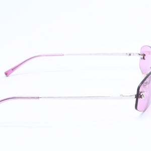 Very Good Condition CHANEL Rimless Sunglasses Eyewear 4002 c.124/76 Size 57□19 130 Coco Mark Pink Used 4a004491