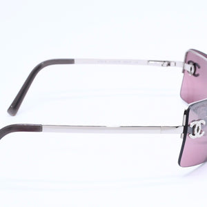 新品未使用 CHANEL シャネル ハーフリム サングラス アイウェア 4104-B c.124/7E サイズ62□15 120 ココマーク 中古 4a004481