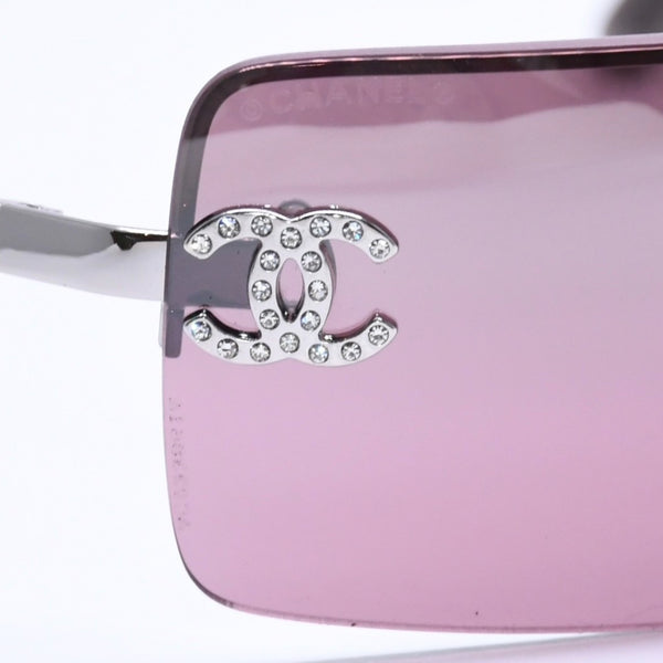 新品未使用 CHANEL シャネル ハーフリム サングラス アイウェア 4104-B c.124/7E サイズ62□15 120 ココマーク 中古 4a004481