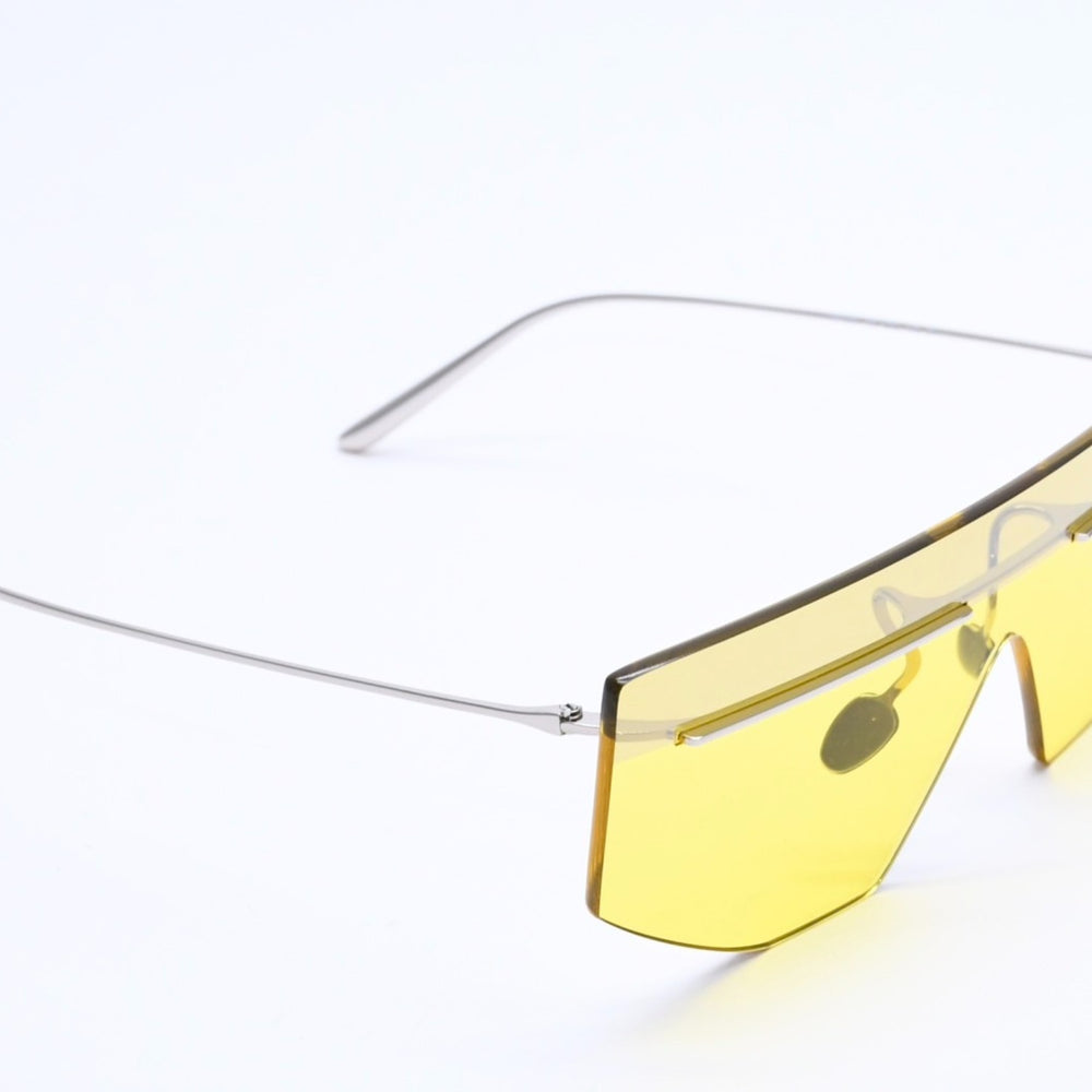 New unused item PRADA Sunglasses sunglasses eyewear yellow lens silver temple SPRB55 1BC-20O 145 used 4a004485