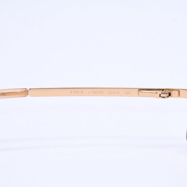 極美品 CHANEL シャネル ハーフリム サングラス アイウェア 4104-B c.125/8Z サイズ62□15 120 ココマーク ラインストーン 中古 4a004489