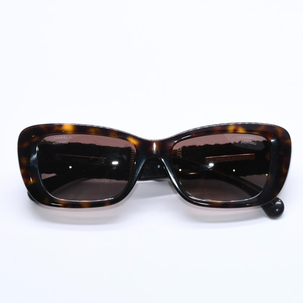 極美品 CHANEL シャネル リムレス サングラス アイウェア 5514-A c.714/S9 サイズ53□17 140 ココマーク ツイード 中古 4a004486